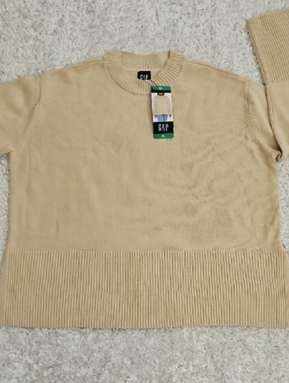 GAP Tan Crewneck Sweater 100% Cotton
